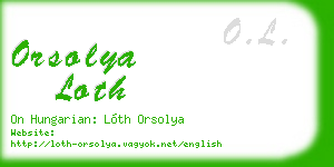 orsolya loth business card