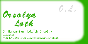 orsolya loth business card